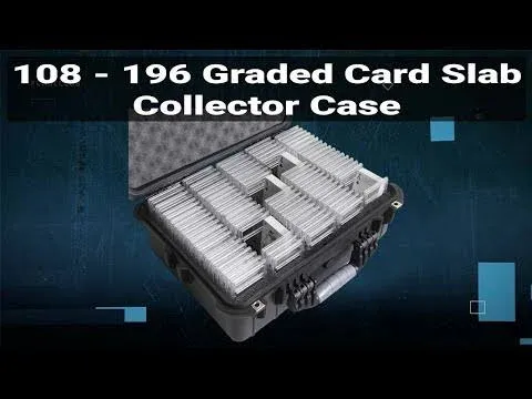 Case Club 108-196 Graded Card Slab Carrying Case- Slotted Storage Fits PSA/BGS/FGS/ & More Graded Slabs - Collector Box for Trading & Sports Cards - Travel Holder for Slabs/Sleeves/Loose Cards