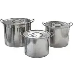 STP3 3Pc Stock Pot Set 8/12/16Qt