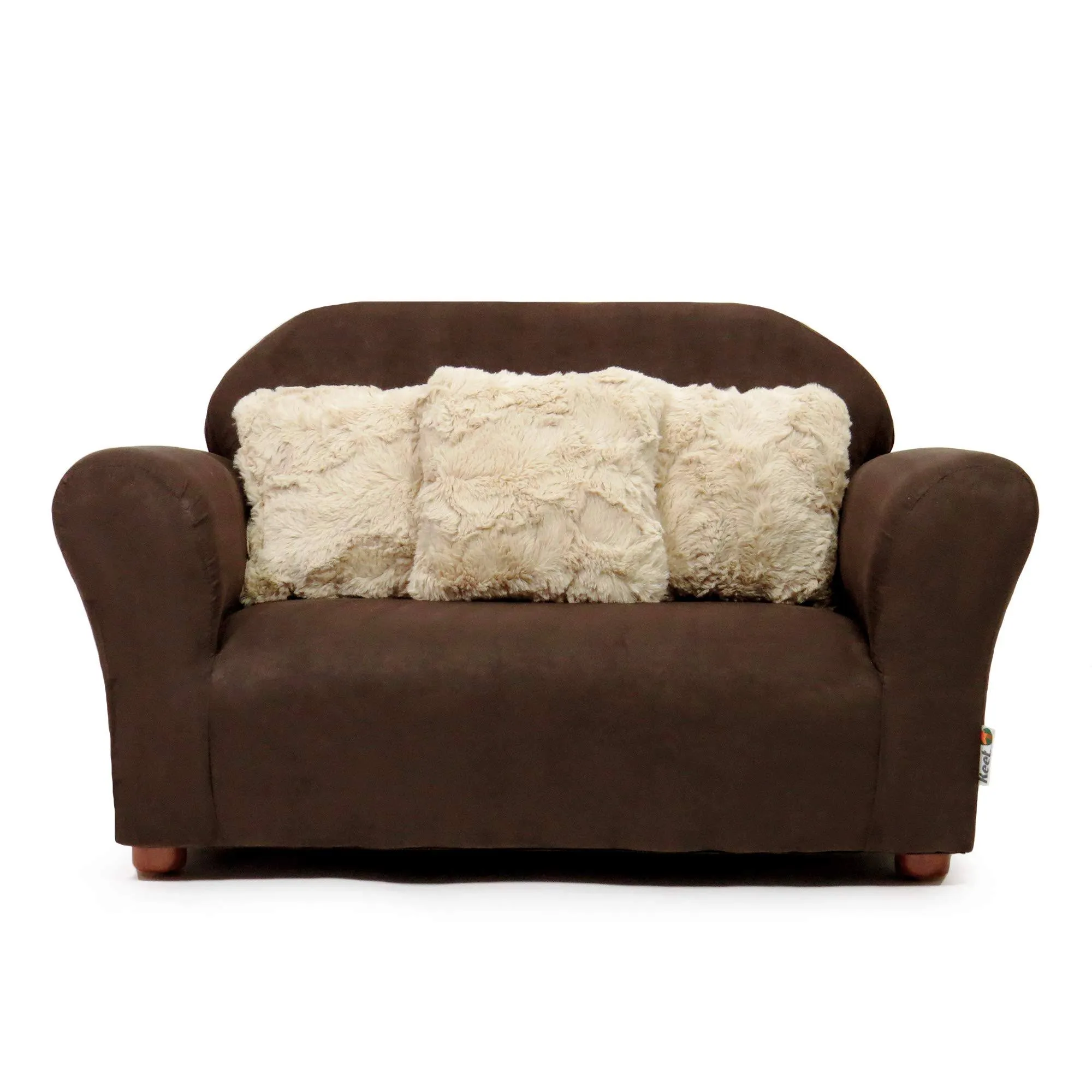 Keet Plush Children's Sofa with Accent Pillows