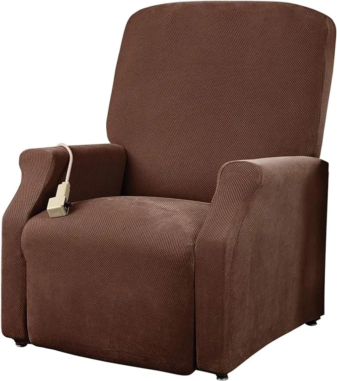 Sure Fit Stretch Pique Medium Recliner Slipcover, Taupe