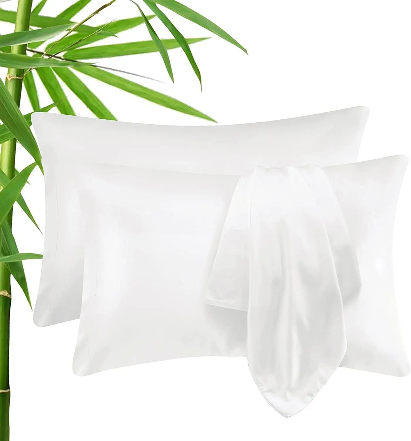 CozyLux Cooling Pillowcases Bamboo-Rayon Pillow Cases Set of 2 Standard Size Oek