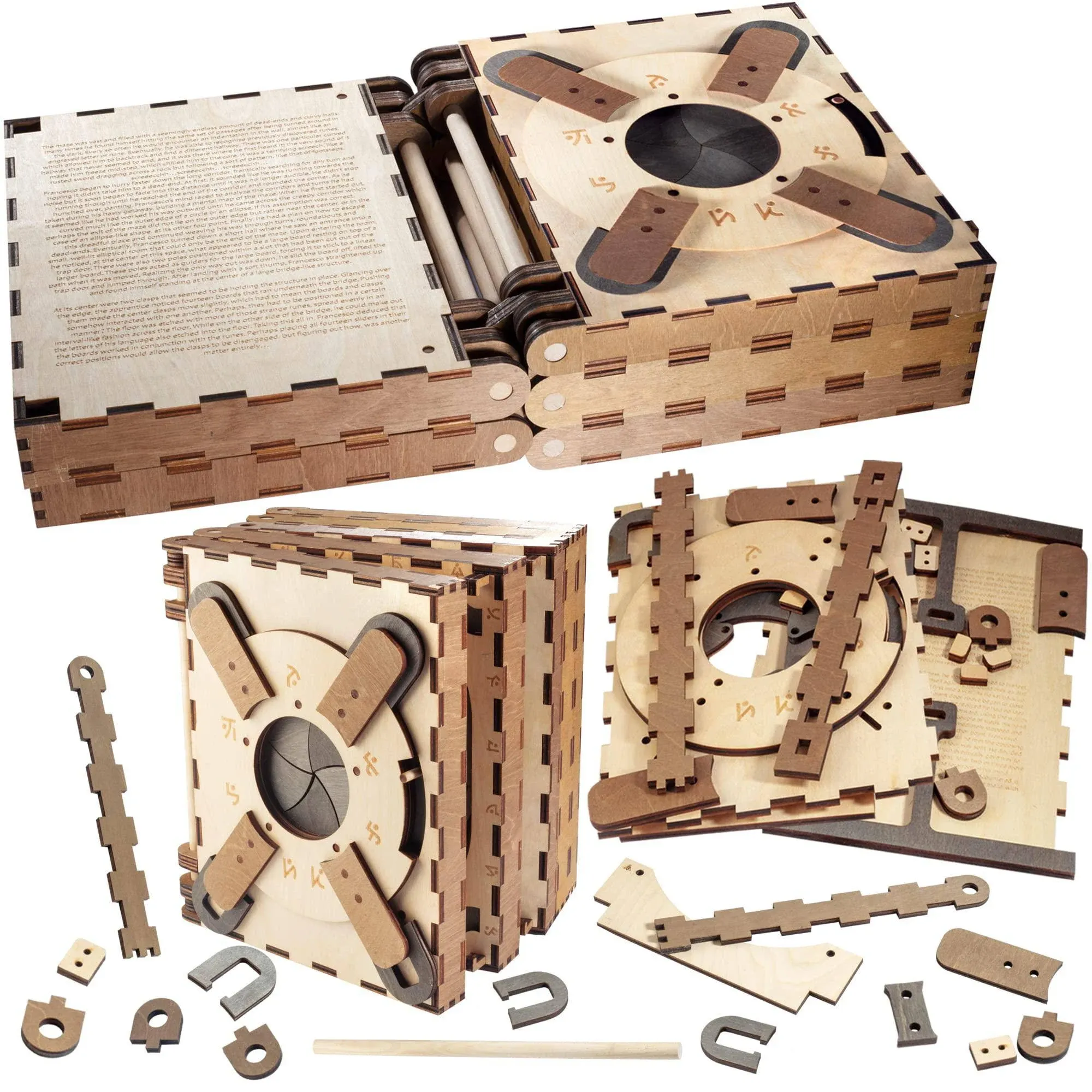 The Original Codex Silenda - The Build Your Own 3D DIY Mechanical Wooden Puzzle