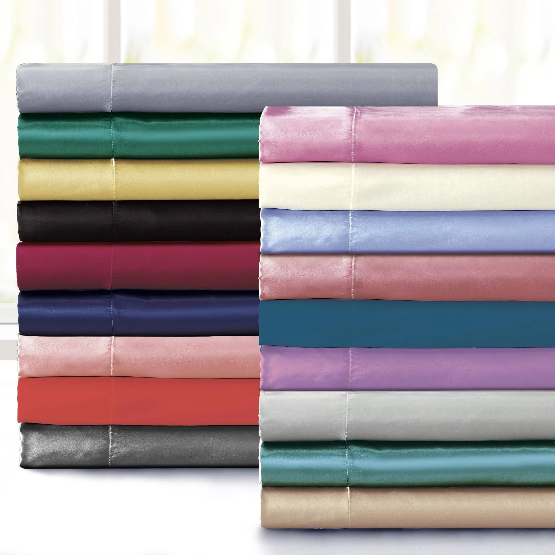 Bibb Home® Silky Satin 4-Piece Sheet Sets