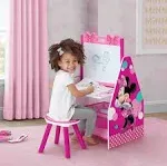 Minnie Mouse Deluxe Kids Art Table - Easel, Desk, Stool, Toy Organizer