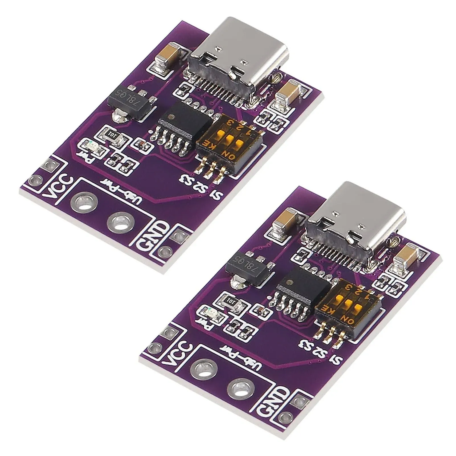 2-Pack Type-C QC AFC PD2.0 PD3.0 to DC Spoof Scam Fast Charge Trigger Polling Detector USB-PD Notebook Power Supply Change Board Module