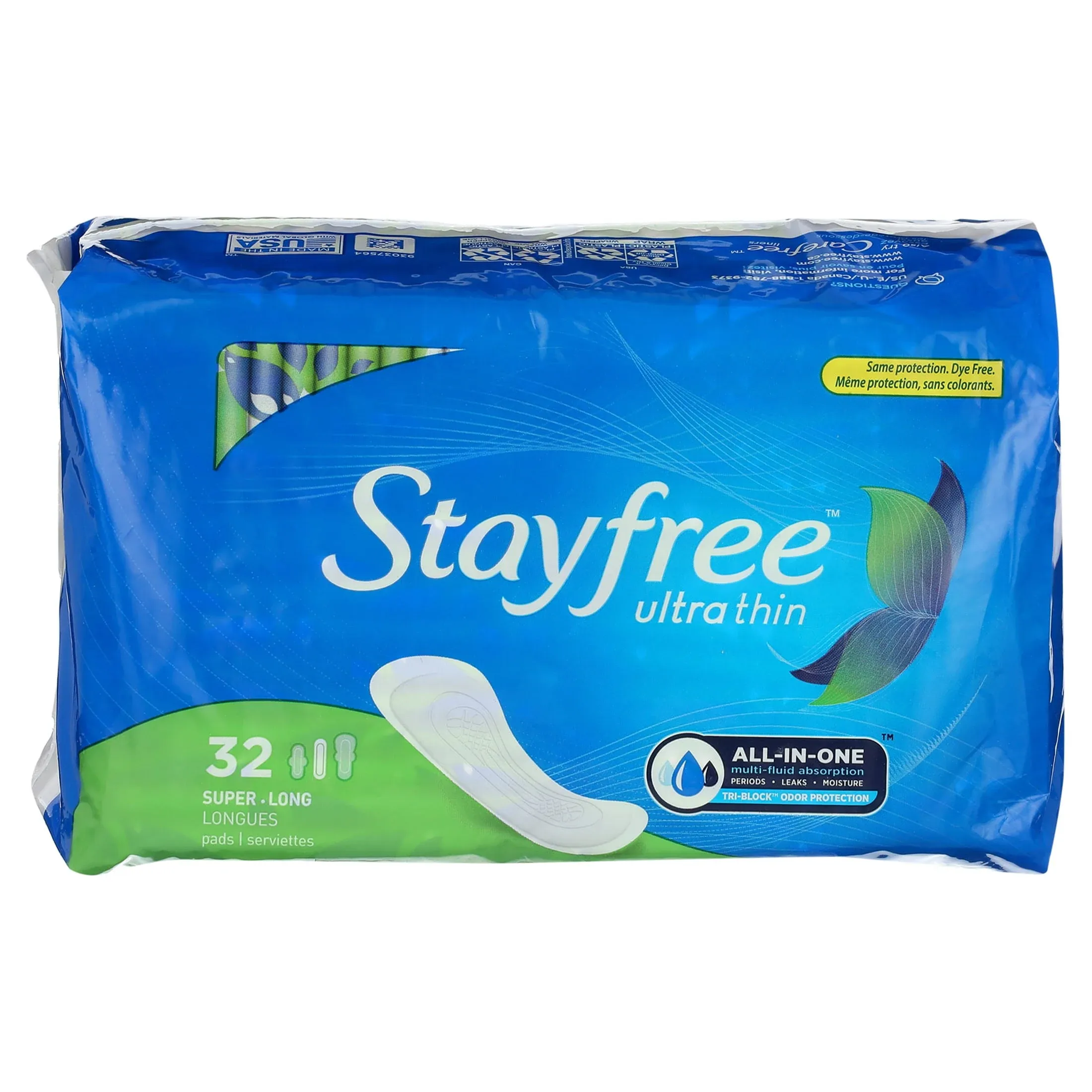 Stayfree Stayfree Pads, Ultra Thin, Super Long - 32 pads