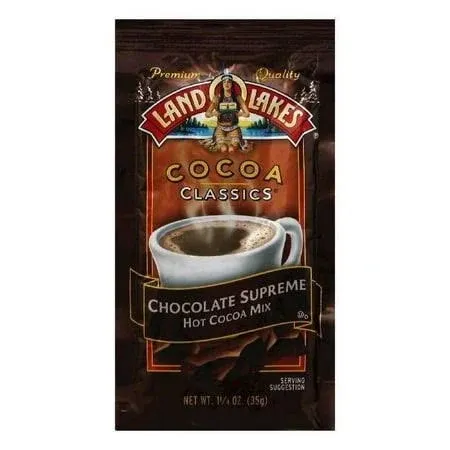 Land O'Lakes Hot Cocoa Mix Chocolate Supreme 1.25 oz. 12 Pack