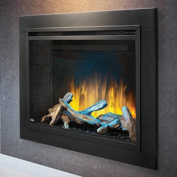 Napoleon Element NEFB42H-BS 42 inch Built-in Electric Fireplace With Realistic Log Set