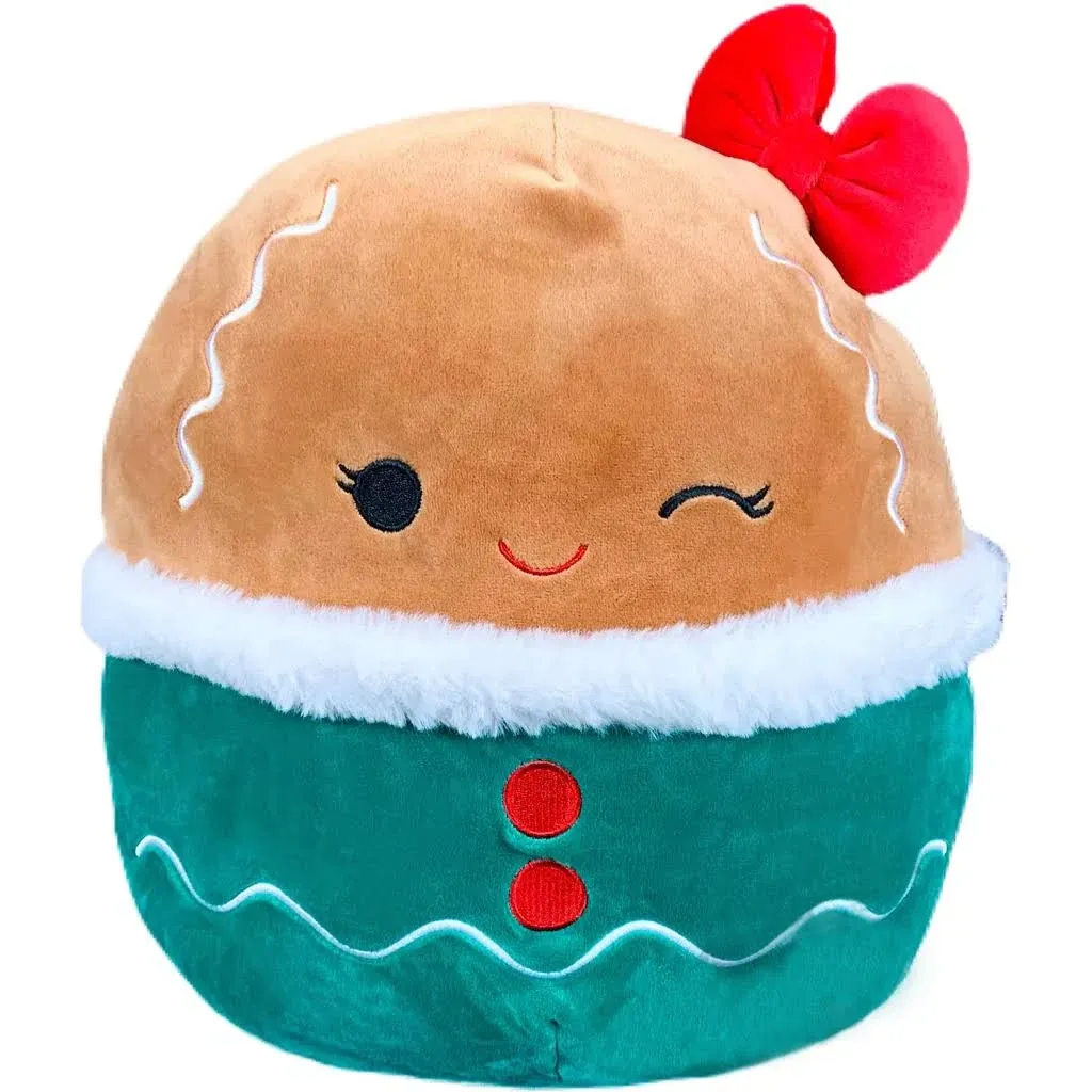 Squishmallows 2022 Christmas 12&#034; Gina Gingerbread Girl Holiday Xmas Plush Doll