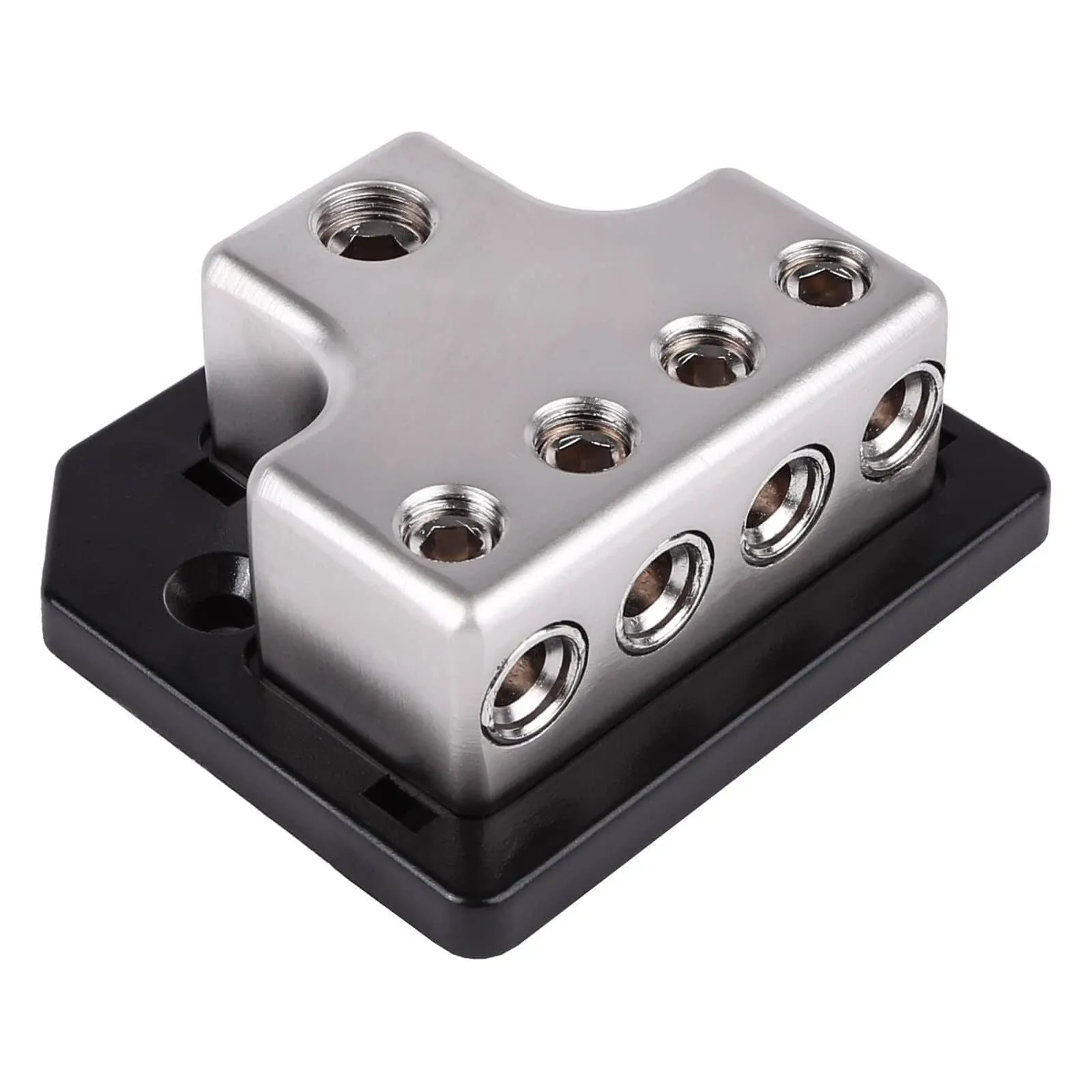 Skar Audio X1 0/4 Gauge Input to X4 4/8 Gauge Outputs Power Distribution Block (SK-DIST-BLK2)