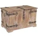 Household Essentials Victorian Trunk, Brown, Large