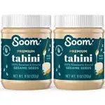 Soom Foods Ground Sesame Tahini Paste 11oz (2 Pack) | Silky Smooth Texture in Hummus, Dips, Salad Dressings | Vegan, Nut