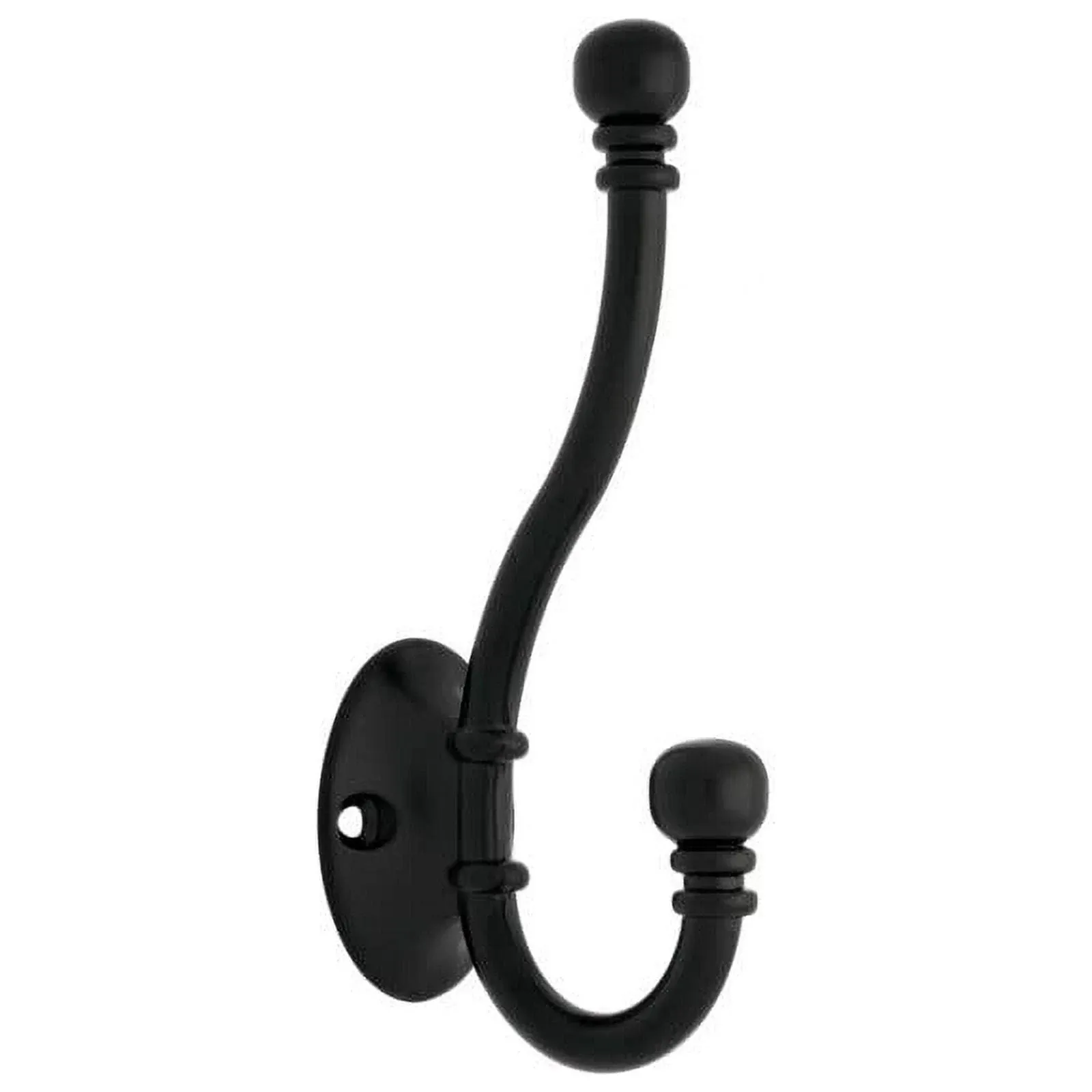 Liberty B46305C-FB-C Ball End Coat and Hat Hook, Flat Black