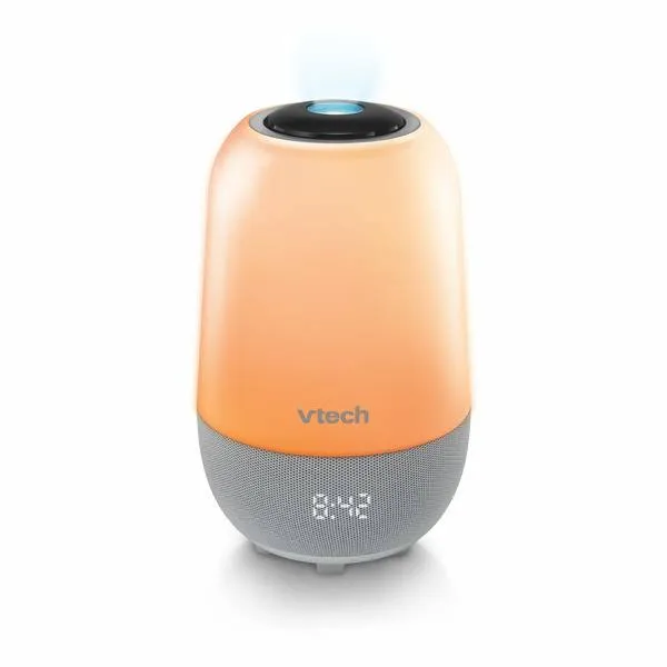 VTech BC8313 V-Hush Soothing Sleep Trainer with 200+ Stories/Songs/Sounds & Sleep Program. Portable Bluetooth HD Speaker, Multi-Color NightLight, Ceiling Projector & Record Your own Voice