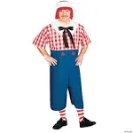 MENS RAGGEDY ANDY DOLL HALLOWEEN COSTUME DRESS WIG SOCKS 12111