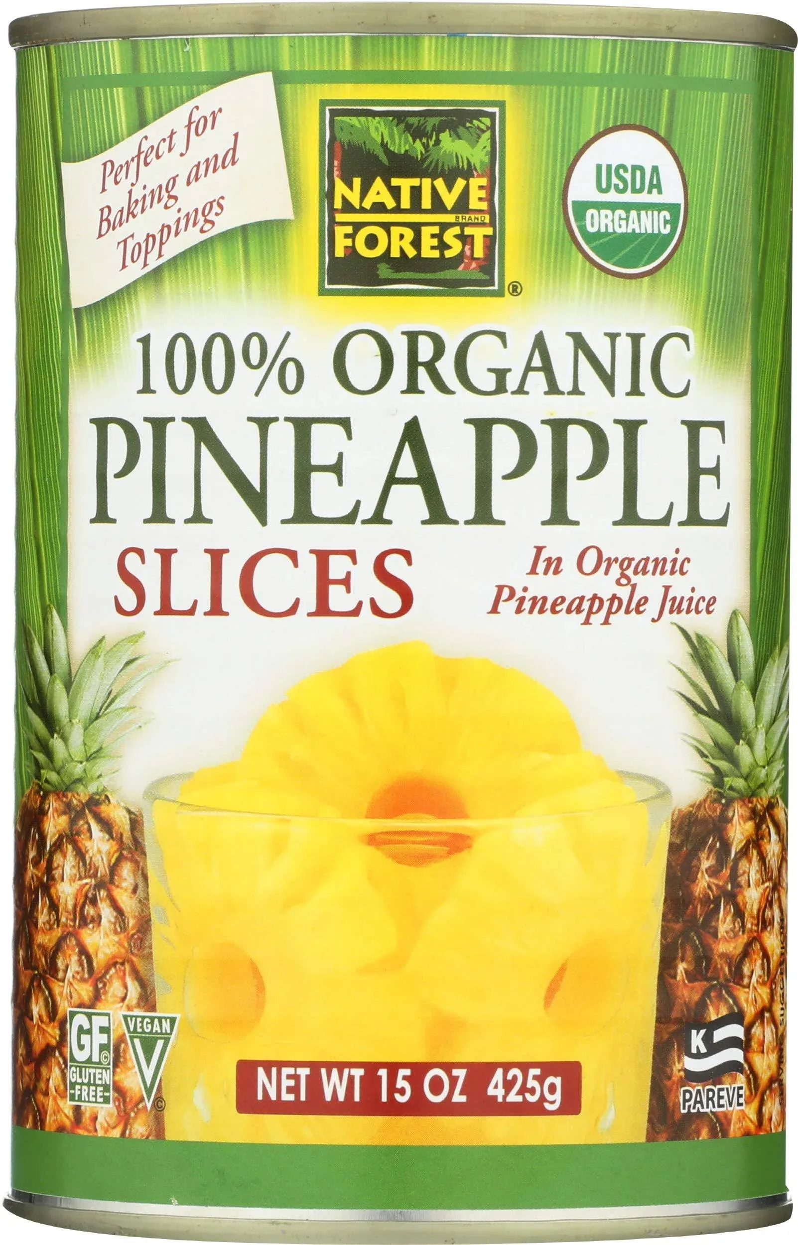 Native Forest Pineapple Slices, 100% Organic - 15 oz