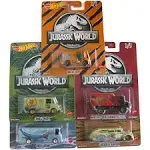 Hot Wheels Jurassic World 2022 Premium Pop Culture Complete 5 Car Diecast Set DLB45-946Q Release