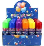 24 Pack of Party Streamer Spray String in A Can Children's Kid's Party Supplies Perfect for Parties/Events