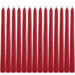 HELLY 14 Pack Tall Red Taper Candles - 10 Inch Red Dripless, Unscented Dinner Ca