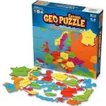 GeoToys GeoPuzzle, Europe Shaped Jigsaw Puzzles, 58 Pc Geography Puzzle, Geography Game & Map Puzzle, Jigsaw Puzzles for Kids Ages 6-7-8-9 Years Old