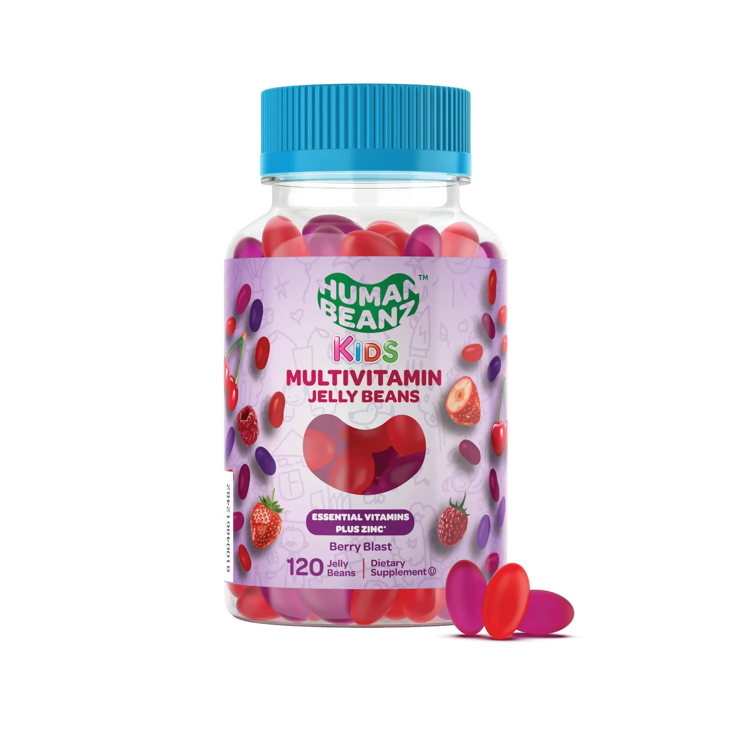 Human Beanz Multivitamin, Kids, Jelly Beans, Berry Blast - 120 ea