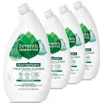 Seventh Generation Toilet Bowl Cleaner, Fresh Mint Scent, 24 oz Bottle, 4/Carton