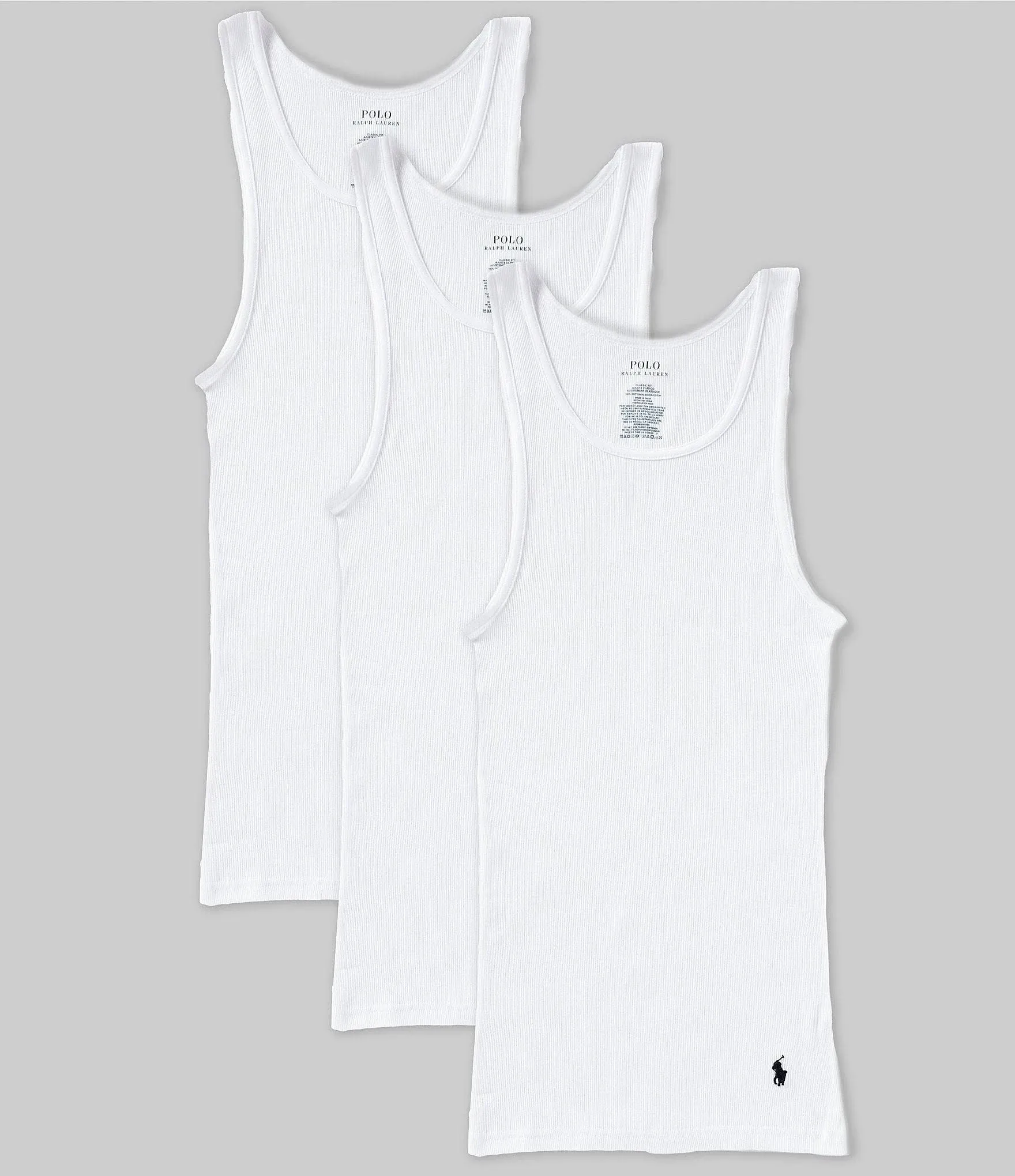 Polo Ralph Lauren Men's Classic-Fit Tank Top, 3-Pack - White - Size M