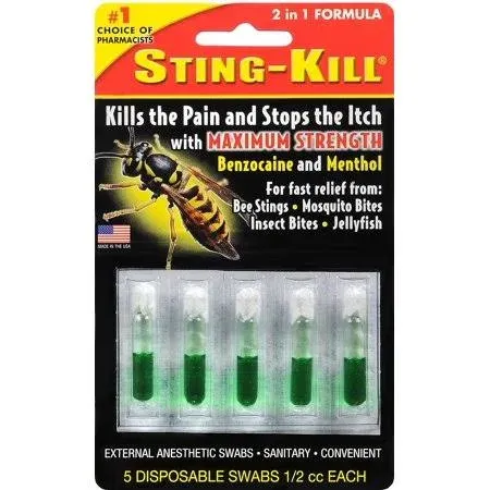 Sting-Kill Disposable Swabs - 5 ea