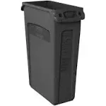 Rubbermaid FG354060BLA 23 Gal Rectangle Slim Trash Can, 22"L x 11"W x 30"H, Black