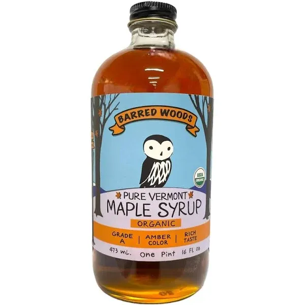 Barred Woods Maple Syrup Glass Bottle