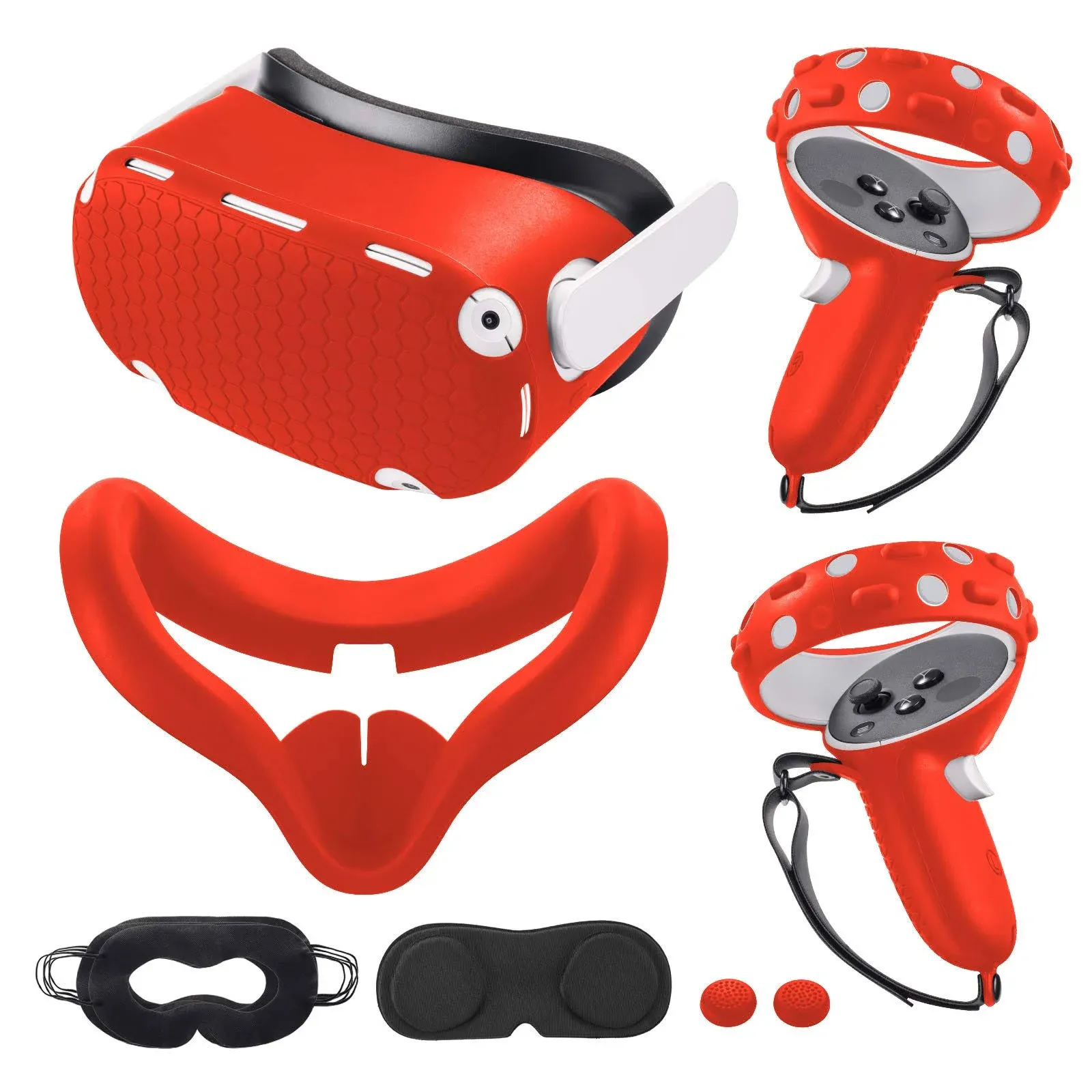 Silicone Accessories for Oculus Quest 2 VR Face Controller Grip Shell Lens Cover