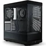 HYTE Y40 Modern Aesthetic Panoramic Tempered Glass Mid-Tower ATX Computer Gaming Case with PCIE 4.0 Riser Cable Included, Black