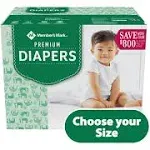 Member's Mark Premium Baby Diapers, Size 1 (8-14 Pounds), 176 Count